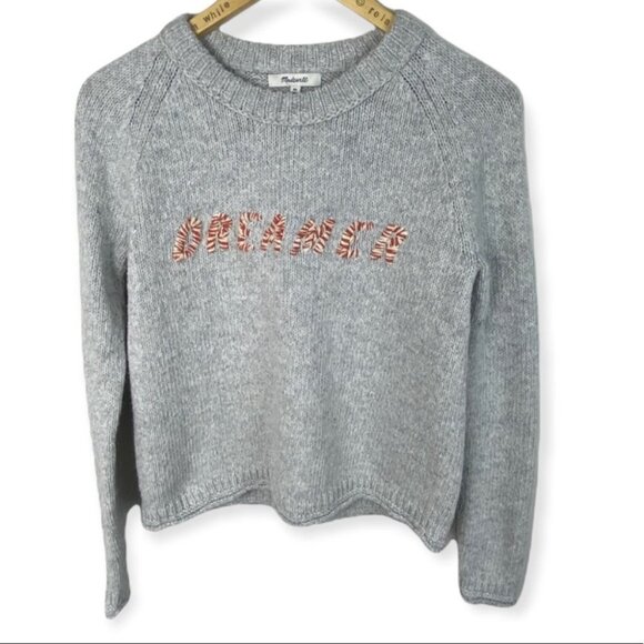 Madewell Dreamer Embroidery Keaton Alpaca Pullover Knit Womens Size XS Sweater4 - Picture 3 of 11